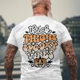 Thick Thighs Spooky Vibes Retro Groovy Halloween Spooky Men's T-shirt Back Print Gifts for Old Men
