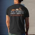 Animal Adoption Rescue Save Love Adopt Cat Dog Volunr Fun  Men's Crewneck Short Sleeve Back Print T-shirt