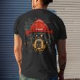 Firefighter Rottweiler Firefighter Rottweiler Dog Lover Men's Crewneck Short Sleeve Back Print T-shirt