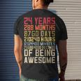 24Th Birthday For Men Women 24 Years Of Being Awesome Men's T-shirt Back Print Gifts for Him