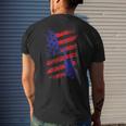 4Th Of July Usa Flag American Patriotic Statue Of Liberty Men's Back Print T-shirt Gifts for Him