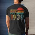 83 Years Old Retro Birthday Legend Since July 1939 Men's T-shirt Back Print Gifts for Him