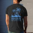 Aruba One Happy Island V2 Men's Back Print T-shirt Gifts for Him