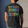 Womens Awesome Since 2004 Teacher 18Th Birthday Boy Girl Men's T-shirt Back Print Gifts for Him