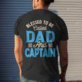 Blessed To Be Called Dad And Captain Fathers Day For Father Fathers Day Men's T-shirt Back Print Gifts for Him
