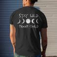 Boho Hippie Wiccan Wicca Moon Phases Stay Wild Moon Child Men's T-shirt Back Print Gifts for Him