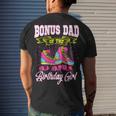 Bonus Dad Of The Birthday Girl Roller Skates Bday Skating Men's T-shirt Back Print Gifts for Him