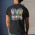 Bunny Ears Cute Tooth Dental Squad Dentist Easter Day Men's Back Print T-shirt Gifts for Him