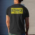 Bushwick Brooklyn New York Old Retro Vintage License Plate Men's Back Print T-shirt Gifts for Him