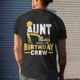 Construction Birthday Party Digger Aunt Birthday Crew Men's T-shirt Back Print Gifts for Him