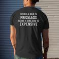 Mens Being A Dad Is Priceless Being A Girl Dad Is Expensive Men's Back Print T-shirt Gifts for Him