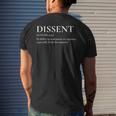 Definition Of Dissent Differ In Opinion Or Sentiment Men's Back Print T-shirt Gifts for Him