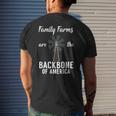 Family Farms Are The Backbone Of America Farm Lover Farming Men's Back Print T-shirt Gifts for Him