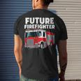 Firefighter Future Firefighter Fire Truck Theme Birthday Boy Men's T-shirt Back Print Gifts for Him