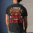 Firefighter Proud Firefighter Dad Men's T-shirt Back Print Gifts for Him
