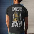 Firefighter Proud Fire Dad Firefighter Dad Of A Fireman Father V2 Men's T-shirt Back Print Gifts for Him