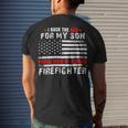 Firefighter Proud Mom Of Firefighter Son I Back The Red For My Son V2 Men's T-shirt Back Print Gifts for Him