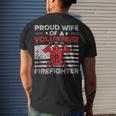 Firefighter Proud Wife Of A Volunteer Firefighter Fire Wife Men's T-shirt Back Print Gifts for Him