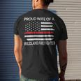 Firefighter Proud Wife Of A Wildland Firefighter Wife Firefighting Men's T-shirt Back Print Gifts for Him
