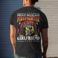 Firefighter Proud Wildland Firefighter Girlfriend Men's T-shirt Back Print Gifts for Him