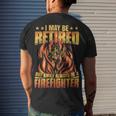 Firefighter Retired Firefighter Fire Truck Grandpa Fireman Retired Men's T-shirt Back Print Gifts for Him