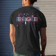 Firefighter Retro American Flag Firefighter Jobs 4Th Of July Fathers Day Men's T-shirt Back Print Gifts for Him