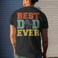 Firefighter Retro Best Dad Ever Firefighter Daddy Happy Fathers Day Men's T-shirt Back Print Gifts for Him