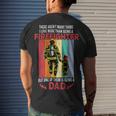 Firefighter Retro Vintage Father And Son Firefighter Dad Fathers Day Men's T-shirt Back Print Gifts for Him