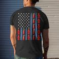 Firefighter Us American Flag Firefighter 4Th Of July Patriotic Man Woman Men's T-shirt Back Print Gifts for Him