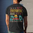 Firefighter Vintage Im The Firefighter And Dad Dad Mustache Lover Men's T-shirt Back Print Gifts for Him