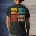 Firefighter Vintage Retro Papa Man The Firefighter The Legend V3 Men's T-shirt Back Print Gifts for Him