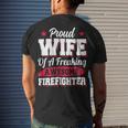 Firefighter Volunteer Fireman Firefighter Wife V3 Men's T-shirt Back Print Gifts for Him
