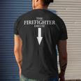 Firefighter The Firefighter Did It Firefighter Wife Pregnancy Men's T-shirt Back Print Gifts for Him
