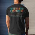 Firefighter Wildland Fire Rescue Department Wildland Firefighter Men's T-shirt Back Print Gifts for Him