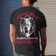 Firefighter Wildland Fireman Volunteer Firefighter Wife Fire Department V2 Men's T-shirt Back Print Gifts for Him