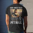 God And Pitbull Dog God Created The Pitbull Men's T-shirt Back Print Gifts for Him