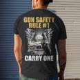 Gun Safety V2 Men's Crewneck Short Sleeve Back Print T-shirt Gifts for Him