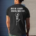 Happy Dancing Skeleton For Halloween Horror Fans Men's T-shirt Back Print Gifts for Him