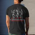 Heart Disease Awareness Dancing Skeleton Happy Halloween Men's T-shirt Back Print Gifts for Him
