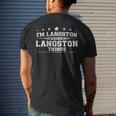 Im Langston Doing Langston Things Men's Crewneck Short Sleeve Back Print T-shirt Funny Gifts