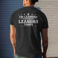 Im Leandro Doing Leandro Things Men's Crewneck Short Sleeve Back Print T-shirt Funny Gifts