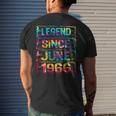 June 56 Years Old Since 1966 56Th Birthday Tie Dye Men's Back Print T-shirt Gifts for Him