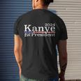 Kanye 2024 For President Men's Crewneck Short Sleeve Back Print T-shirt Funny Gifts