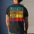 Legend Since July 1997 25Th Birthday 25 Years Old Vintage Men's T-shirt Back Print Gifts for Him