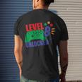 Level 8 Unlocked 8Th Gamer Video Game Birthday Video Game Men's T-shirt Back Print Gifts for Him