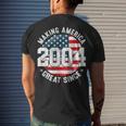 Making America Great Since 2004 Usa Flag Retro 18Th Birthday Men's T-shirt Back Print Gifts for Him