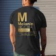 Melanin Brown Sugar Warm Honey Chocolate Black Gold Men's Back Print T-shirt Gifts for Him