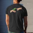 Michelangelo Angry Green Parrotlet Birb Memes Parrot Owner Men's Back Print T-shirt Gifts for Him