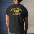 Orange Beach Al Alabama Gym Style Distressed Amber Print Men's Back Print T-shirt Gifts for Him