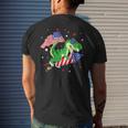 Patriotic Dinosaur Fireworks &8211 Usa American Flag 4Th Of July Men's Back Print T-shirt Gifts for Him